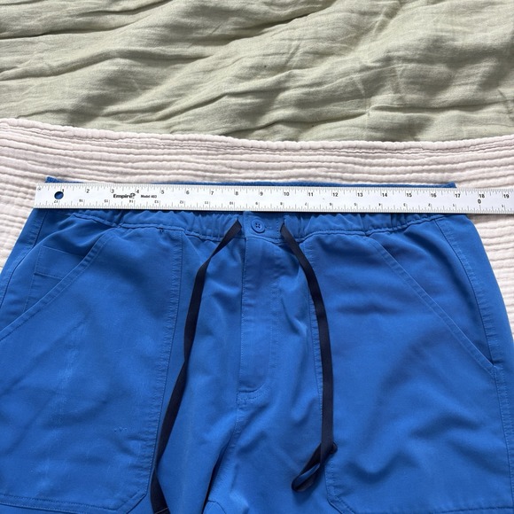 FIGS Scrub Cargo Pans Women's Sz Large Technical Collection Royal Blue Zipper - Picture 12 of 13